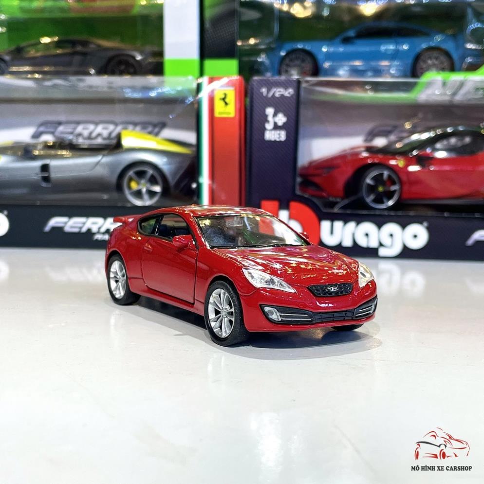 Mô hình xe ô tô Hyundai Genesis Coupe tỉ lệ 1:36 welly đỏ
