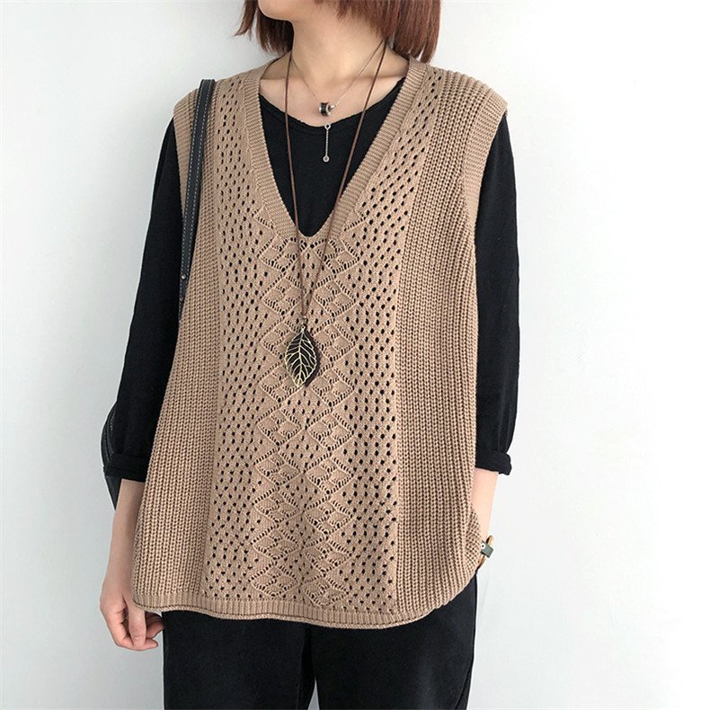Áo gile len nữ, áo cardigan khoác ngoài cho mẹ GL04