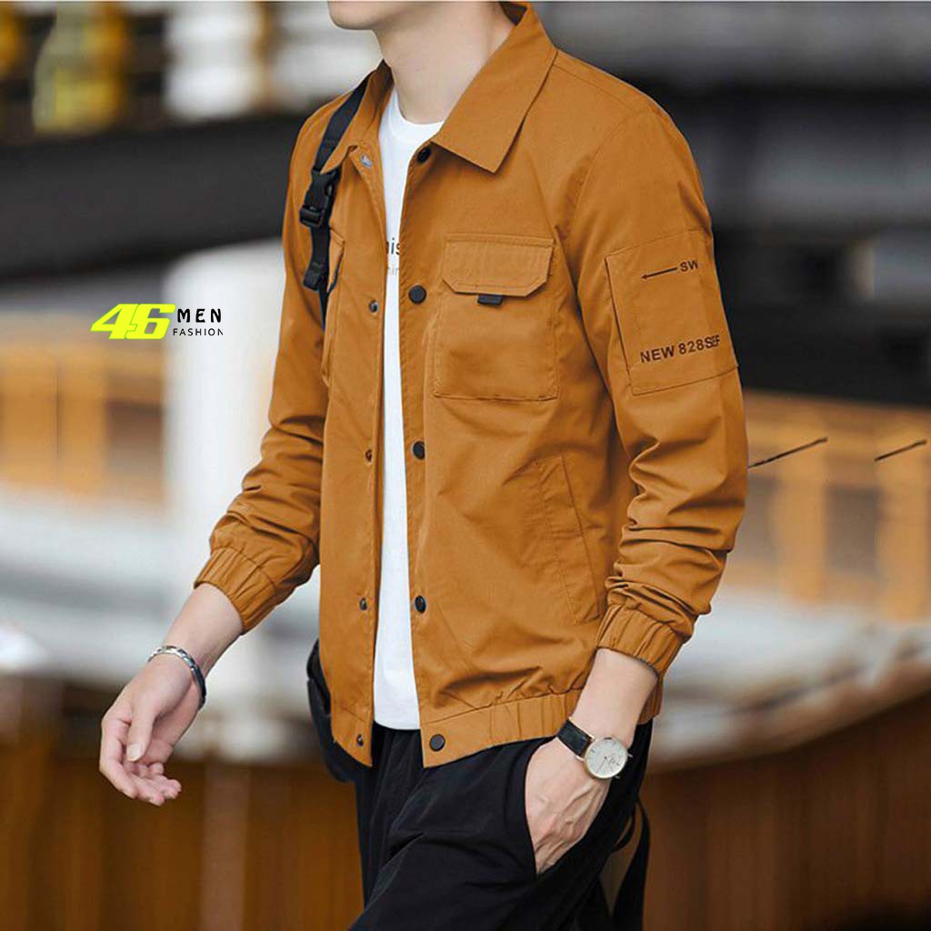 Áo khoác nam hàn quốc, phối túi mẫu mới, vải kaki cao cấp MFK006 | BigBuy360 - bigbuy360.vn