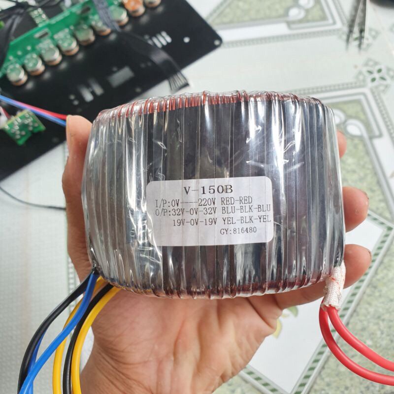 Biến áp xuyến 34v 0v 34v 20v 0v 20v 250w