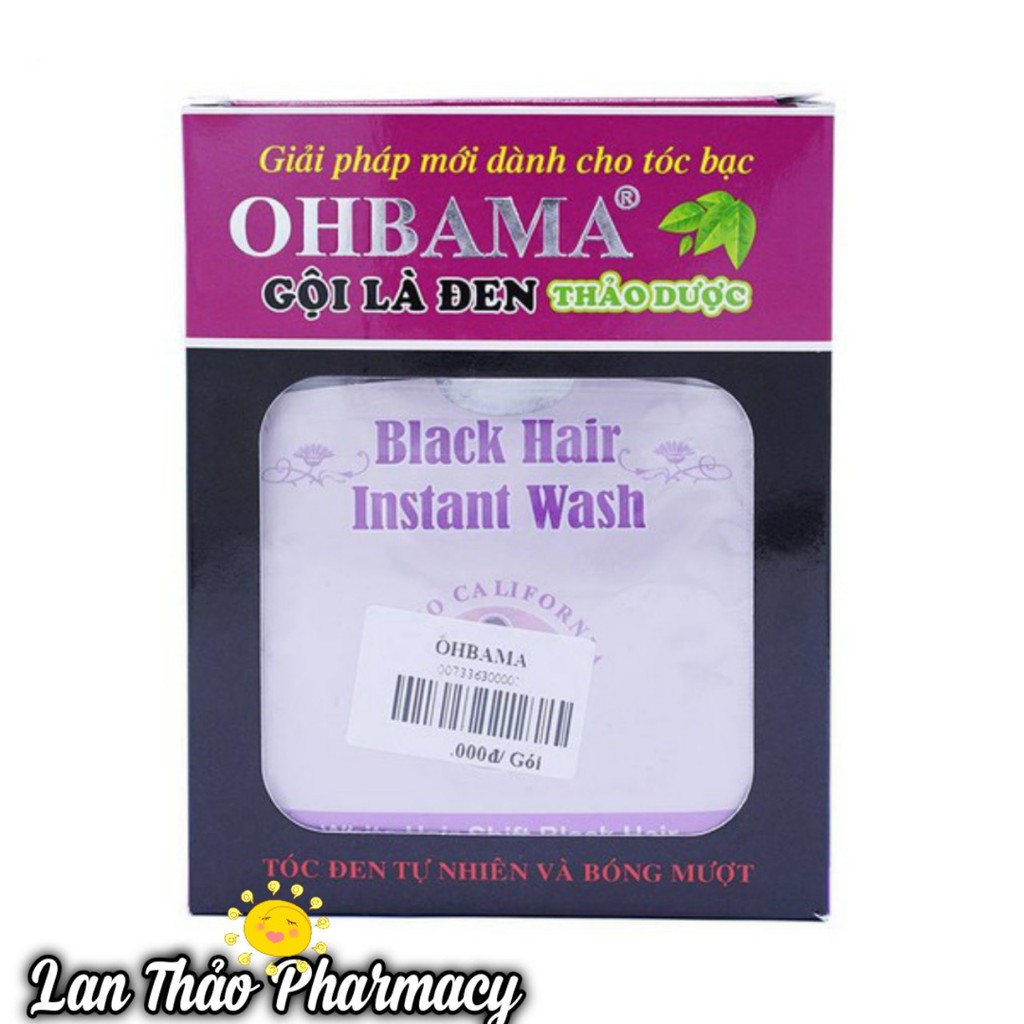 [CHÍNH HÃNG] DẦU GỘI OHBAMA – GỘI LÀ ĐEN THẢO DƯỢC LẺ 1 GÓI