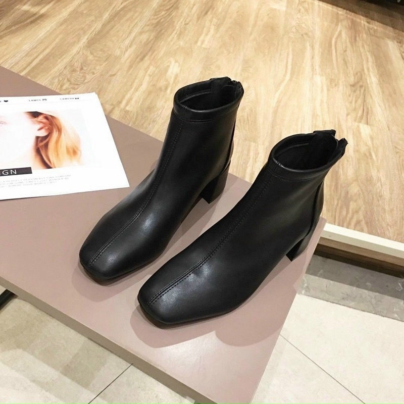 Boot cổ ngắn da mềm