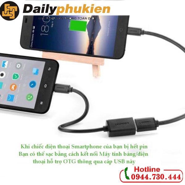 Cáp Micro USB 2.0 OTG Ugreen 10396 dailyphukien