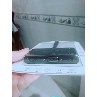 Cáp Chuyển Type-C 5 IN 1 ra Usb 3.0+Hdmi+Vga+Audio KingMaster