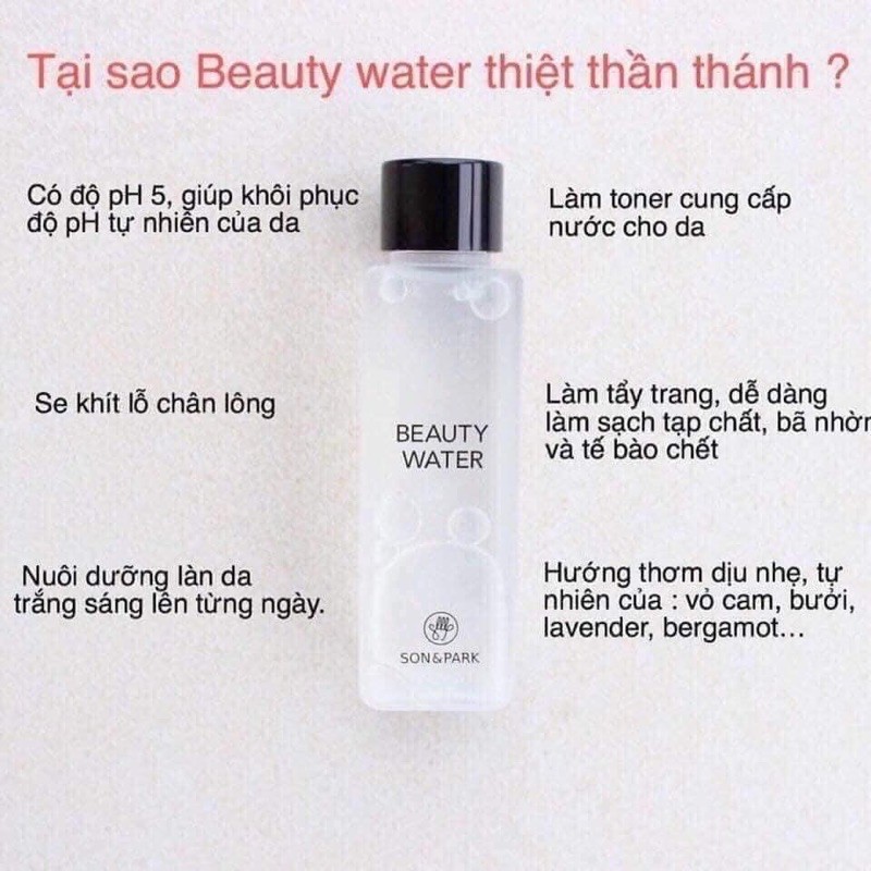 Nước thân dưỡng da Son & Park Beauty Water 60ml .