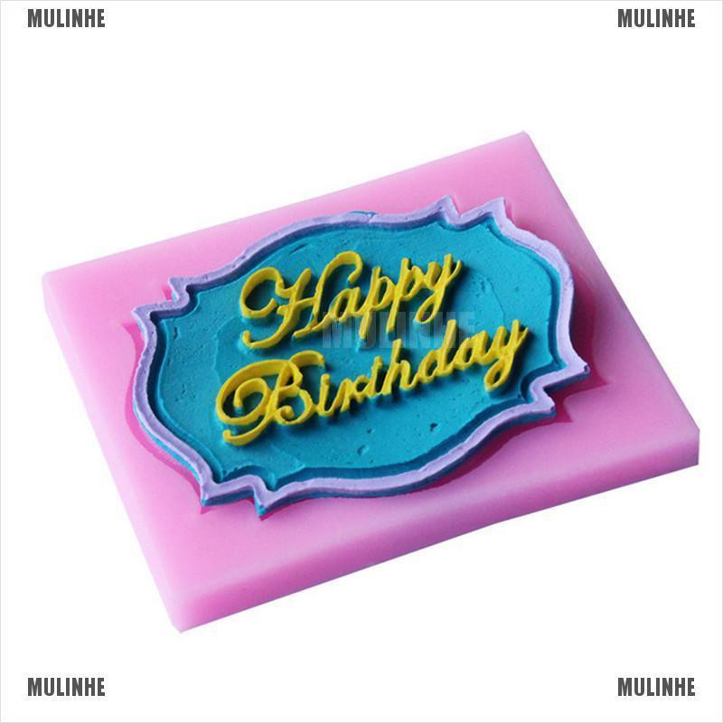 Khuôn silicone Tạo Hình Chữ Happy Birthday Trang Trí Bánh