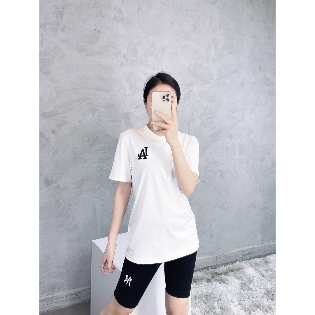 (HÀNG XUẤT XỊN) Áo trắng đơn giản logo thêu 1808 BOSTON TEE WHITE  Made in Cambodia full tag code  Size XS S M L