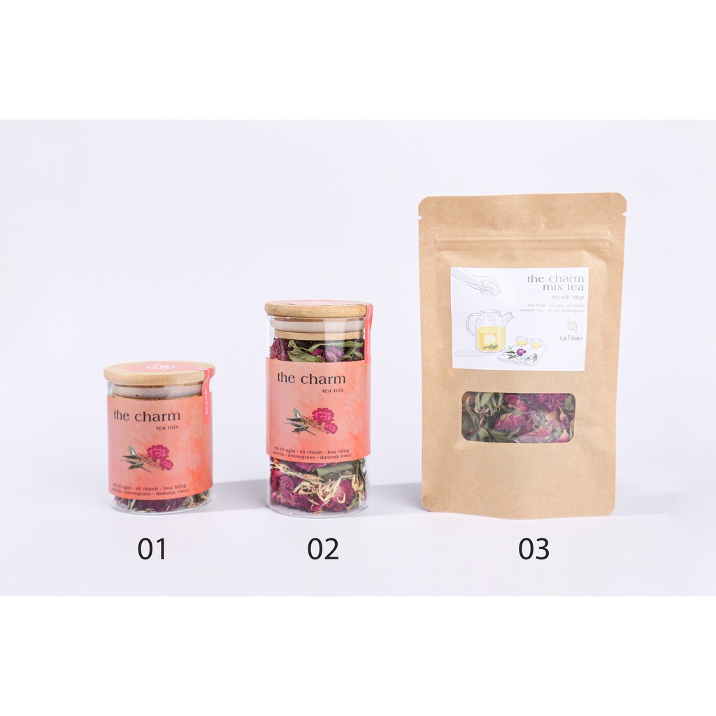 Trà Thảo Mộc Mix [The Charm] Là Nhiên. Trà Dưỡng Nhan Hỗ Trợ Cải Thiện Làn Da, Ngăn Ngừa Lão Hóa.