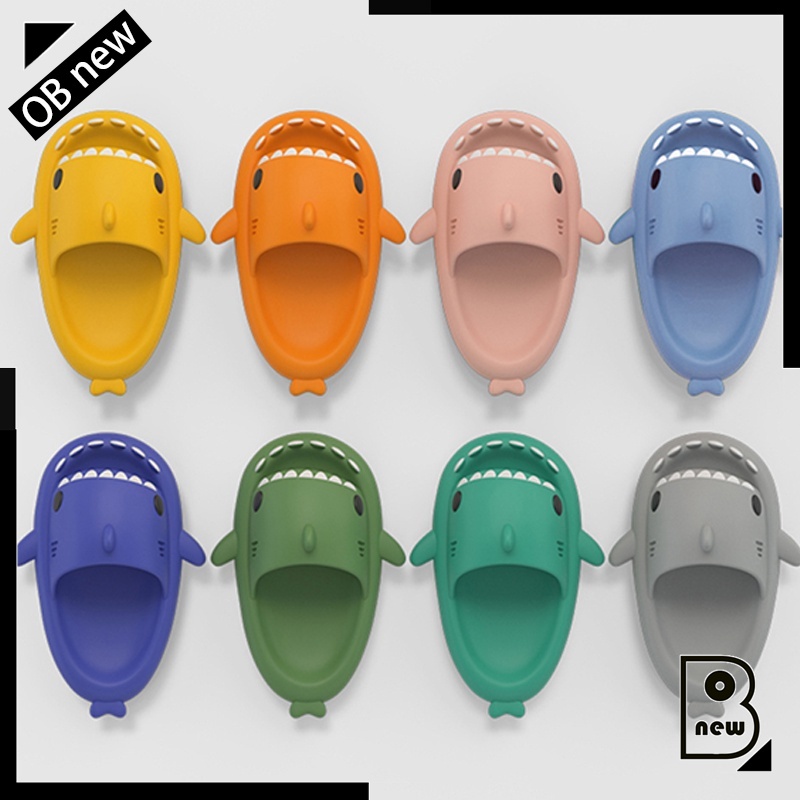 Dép Đi Trong Nhà Và Ngoài Trời Chống Trượt Hình Cá Mập Dễ Thương Màu Mới Dành Cho Trẻ Em Người Lớn