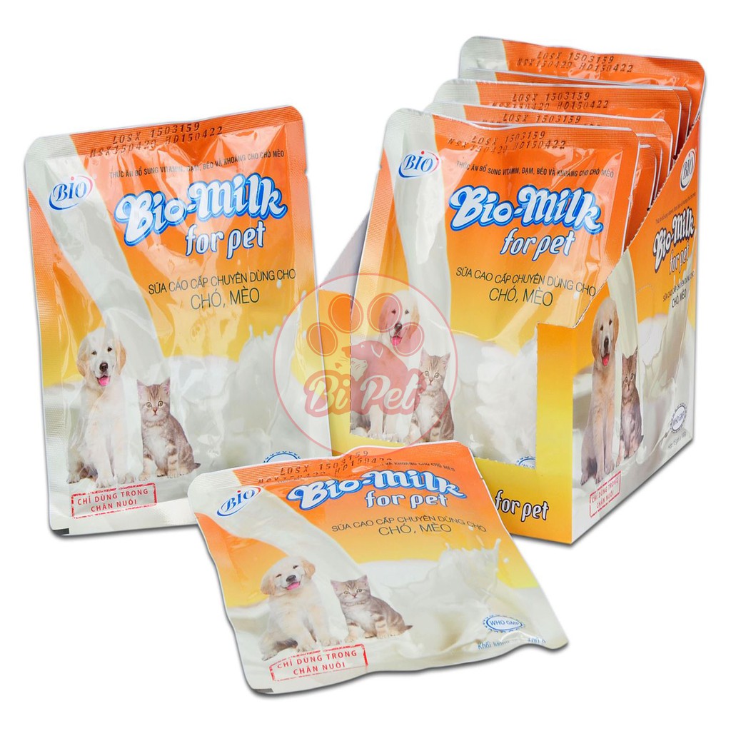  [HÀ NỘI] Sữa Cho Mèo Con Chó Con 💥 CHÍNH HÃNG - GIÁ RẺ 💥Sữa Bio Milk for Pet Gói 100g