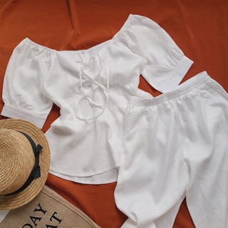 Set áo dây rút + quần suông