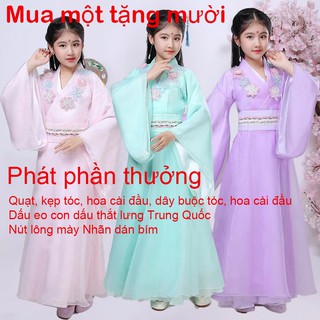 Bộ Hán Phục Phong Cách Trung Hoa Xinh Xắn Cho Bé Gái
