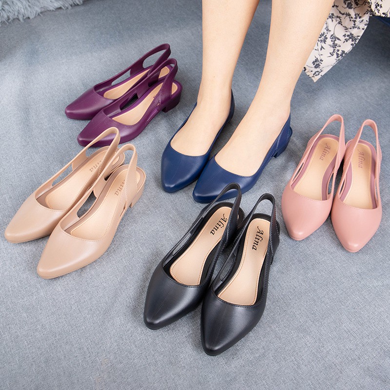 Sandal nữ đi mưa Alina cao 3.5p phong cách Hàn Quốc Validep03 V241