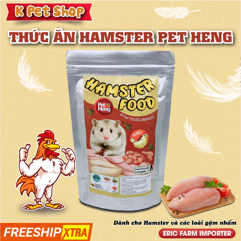 Thức Ăn Hamter Pet Heng Thịt Gà  FREE SHIP  Hamter Food Thức Ăn Sóc,Thỏ,Bọ,Chinchialla,Gặm Nhắm...