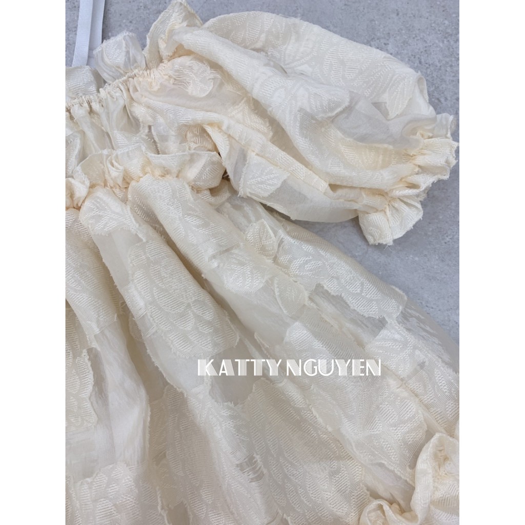 Đầm thiết kế dáng babydoll trễ vai KT216 (Tặng cài áo) | BigBuy360 - bigbuy360.vn
