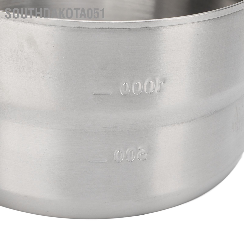 [Hàng Sẵn] Nồi cắm trại 1.5L Tay cầm gấp bằng thép không gỉ 304 có nắp đậy để leo núi ngoài trời【Southdakota051】