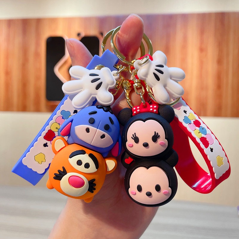 Móc Khóa Hình Chuột Mickey Minnie Hoạt Hình Bằng pvc