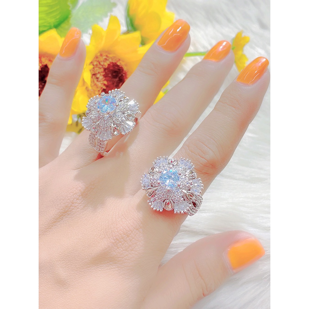 Nhẫn nữ đính xoàn hột cao bền màu cao cấp (giá tốt nhất) N501