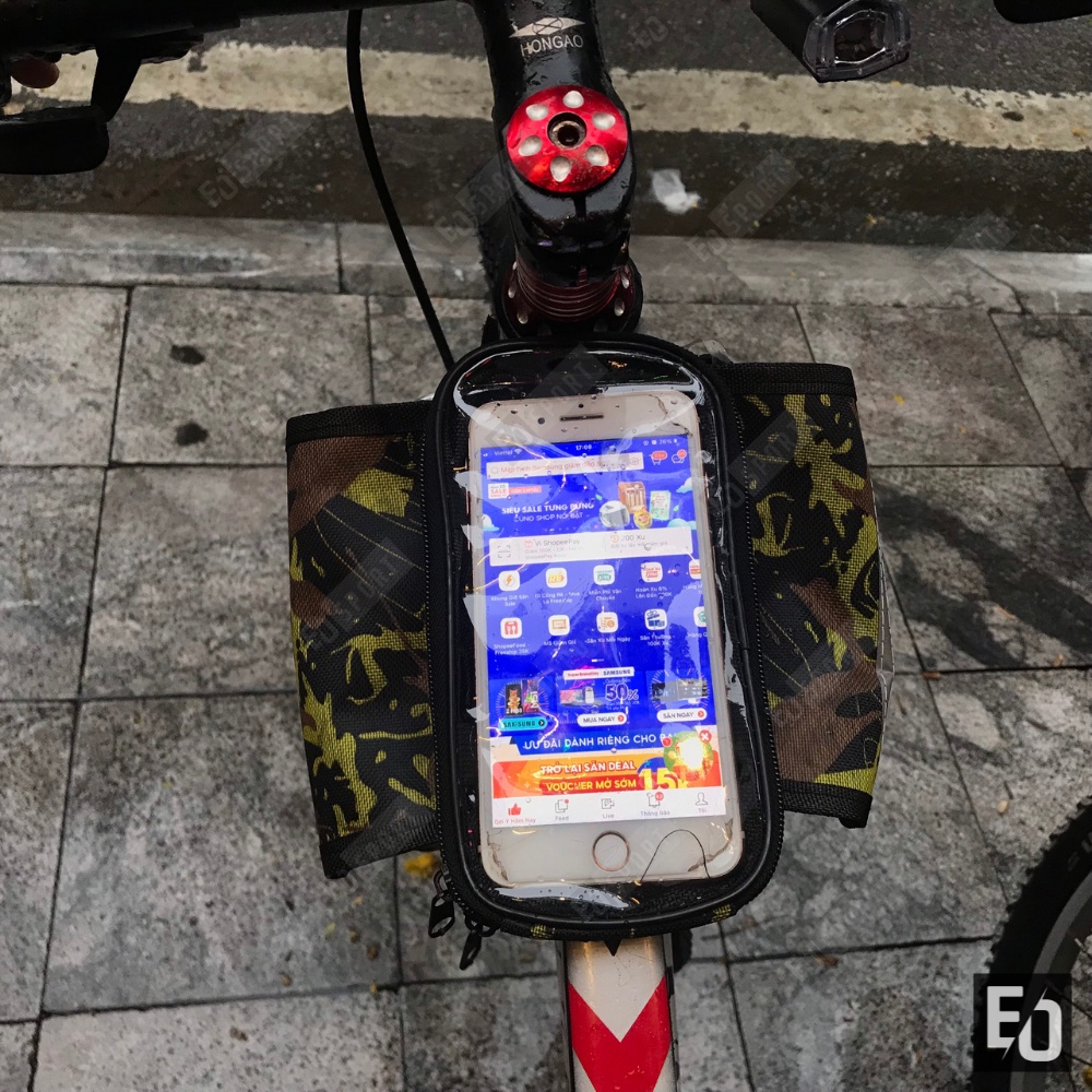 Túi Treo Xe Đạp Thể Thao Có Màn Hình Chống Nước,Đựng Vừa Điện Thoại 6,5inch Tặng Kèm Túi Chùm -EO.sportDZ