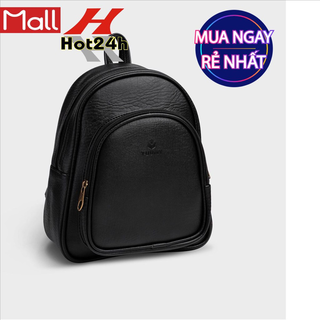 Balo da Nữ Mini Chính Hãng Thời Trang YUUMY Da Mềm Nhiều Ngăn Tiện Dụng YBA4