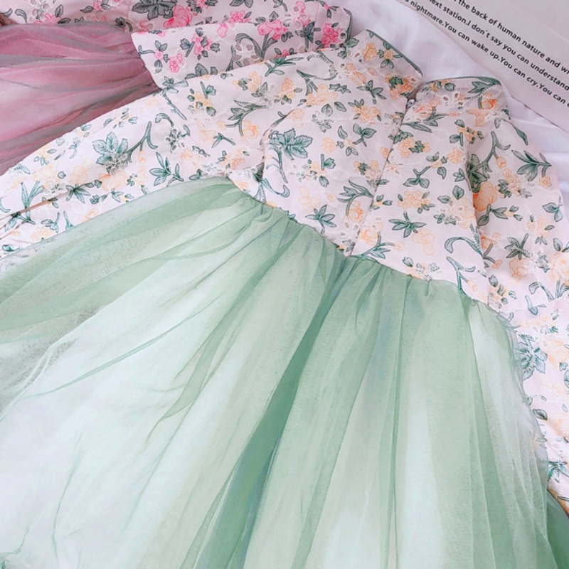 Đầm In Hoa Phong Cách Trung Hoa Xinh Xắn Cho Bé Gái