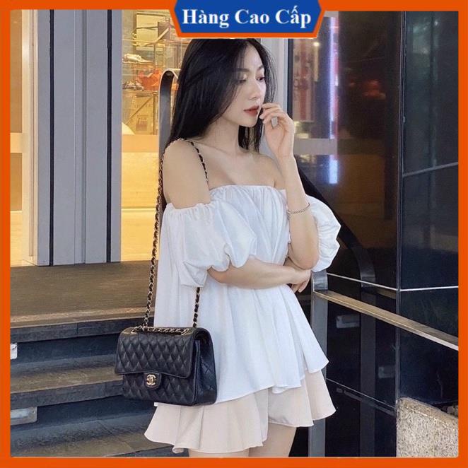 Áo trễ vai, áo hở vai nữ đẹp bèo tay phồng rộng dễ thương, mặc đi chơi, siêu hot trend, xinh 24