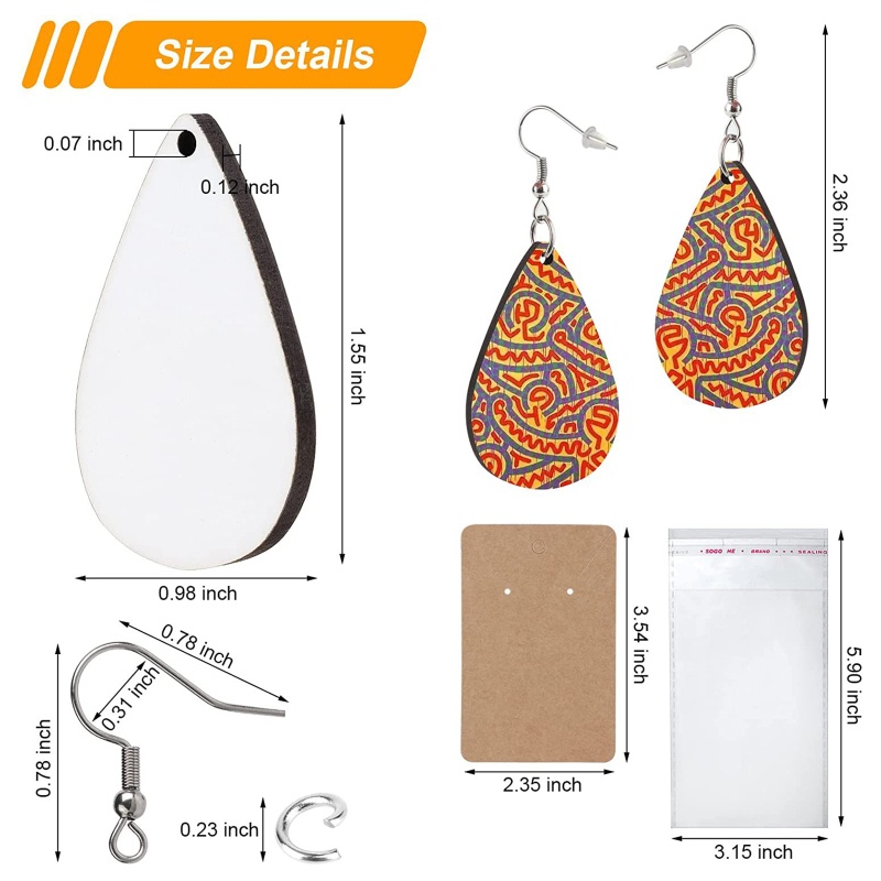 30 Mặt Dây Chuyền Hình Giọt Nước Bằng Gỗ Phong Cách Giáng Sinh