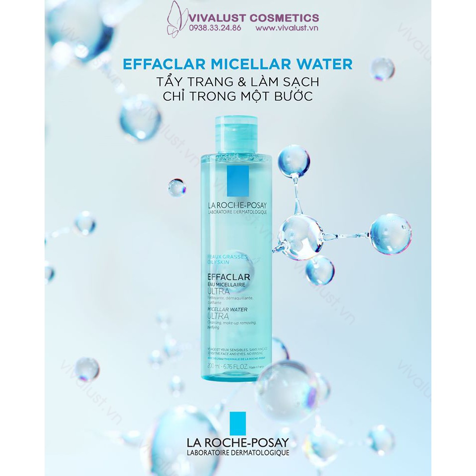 Nước Tẩy Trang La Roche-Posay EFFACLAR MICELLAR WATER OILY SKIN 200ml - Dành Cho Da Dầu Mụn