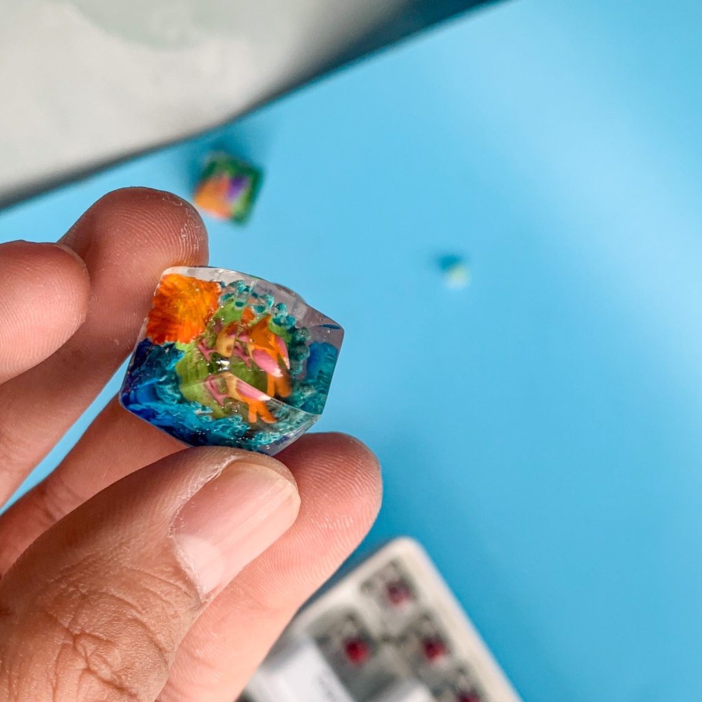 Nút bàn phím cơ máy tính - Artisan keycap - Pokemon Keycap - Resin keycaps - Gengar Keycaps