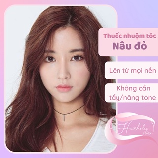 Thuốc nhuộm tóc màu nâu đỏ - thuốc nhuộm tóc tại nhà, màu nhuộm tóc nâu đỏ hairholic bền màu, khó phai