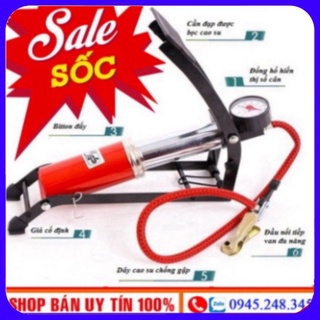Bơm đạp chân mini đa năng cho ôtô, xe máp, xe đạp. Loại 1 pitton và loại 2 pitton. [[Shop Đồ Điện Gia Đình 37