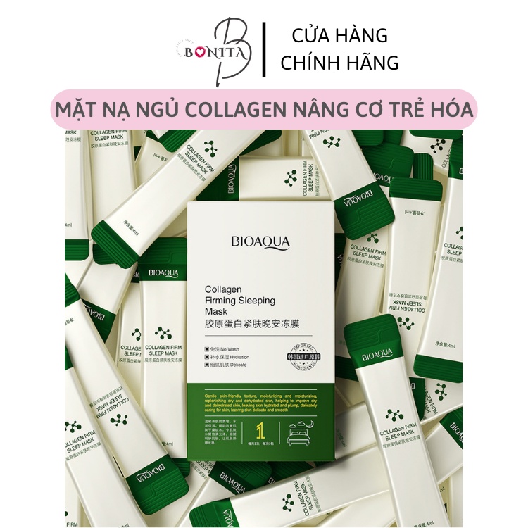 Mặt nạ ngủ dạng thạch Collagen nâng cơ chính hãng BIOAQUA (Hộp 20 gói) MN21