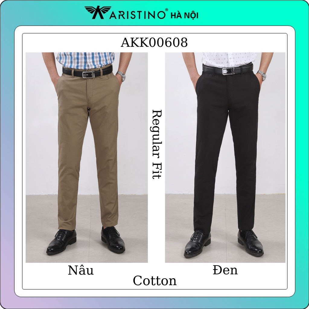 Quần kaki nam Aristino chất cotton from regular AKK00608