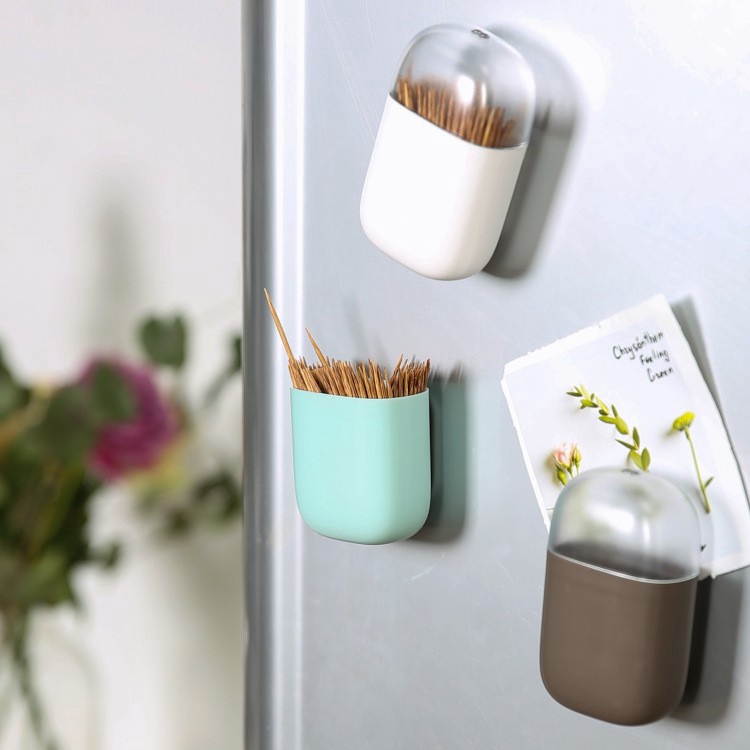 SUPO DEPOT - Hộp đựng tăm xỉa răng kèm nam châm dán tủ lạnh