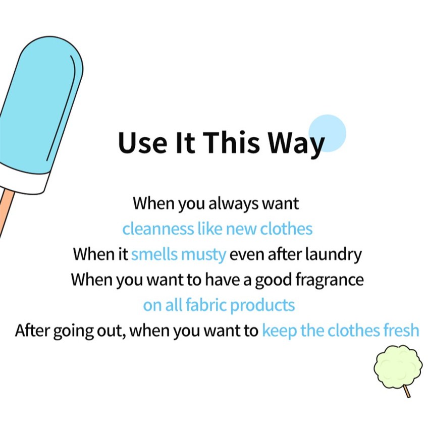 Nước hoa xịt vải Wdressroom No 1985 CANDY BAR 70ml hương bạc hà soda cam dứa (Shop Bunny Beans)