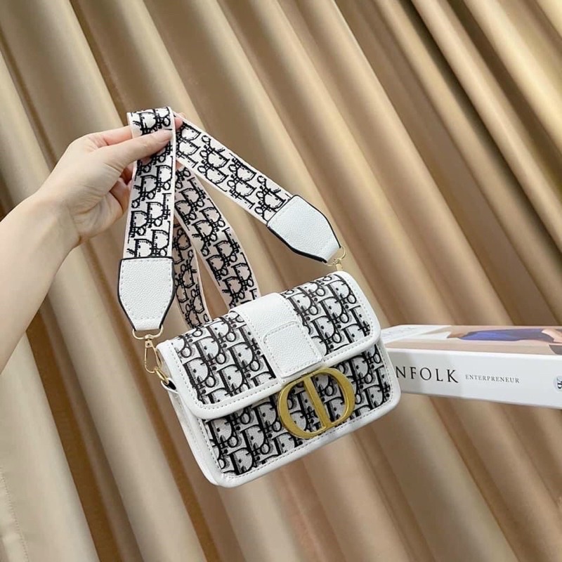 Túi Đeo Chéo Nữ Hoạ Tiết CD Thổ Cẩm, Túi Xách Nữ D.I.O.RR