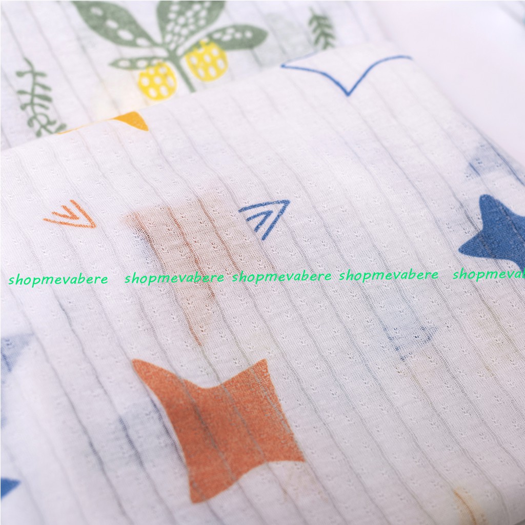 Áo liền quần ngắn tay  cotton giấy cho bé trai và bé gái sơ sinh,từ 3-10kg, hàng loại 1 - BD12