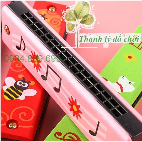 Kèn harmonica 16 lỗ cho bé hoa văn thú vị - Đồ chơi cảm thụ âm chạc