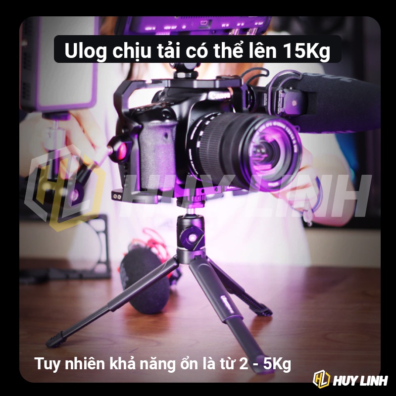 Ulanzi U-Vlog Lite Chân Máy Tripod Mini kèm ballhead 360 độ