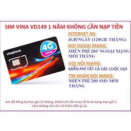 Sim vinaphone vd149 12 tháng