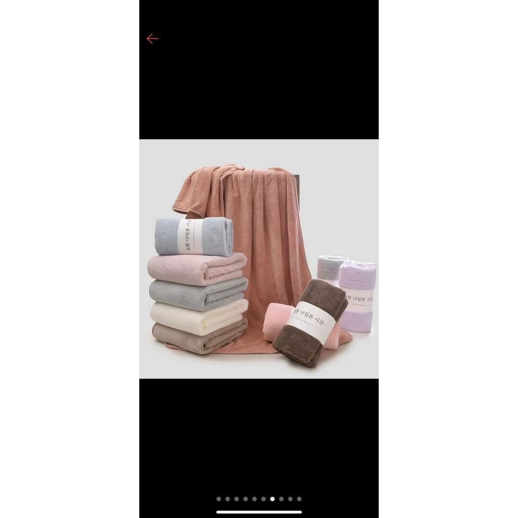 Khăn Tắm Xuất Hàn Cao Cấp Siêu Êm Mềm Thấm Nước KT 70x140 Hot