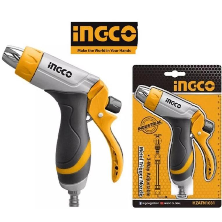 Vòi Xịt Phun Nước Tưới Cây Chỉnh Tia Lõi Kim Loại cao cấp INGCO HZATN1031- 3 chế độ kiểu phun