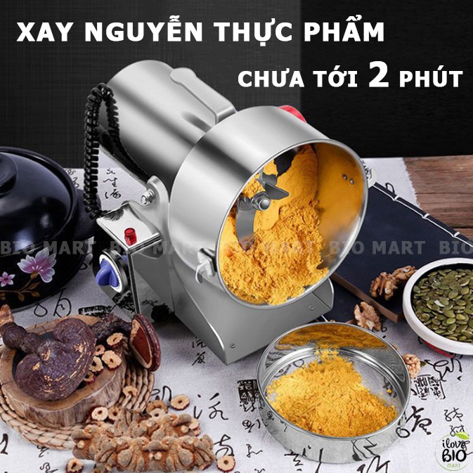 Máy xay bột khô đa năng siêu mịn SEKA 800Y - Máy nghiền đồ khô, bột, ngũ cốc, gạo, thịt cá INOX 304 1400W - BIO206