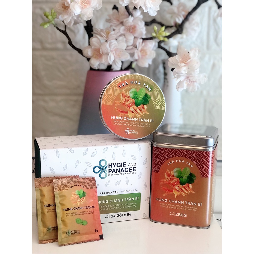 Trà Húng Chanh Trần Bì Hygie 50g/250g giúp giải cảm, tăng sức đề kháng