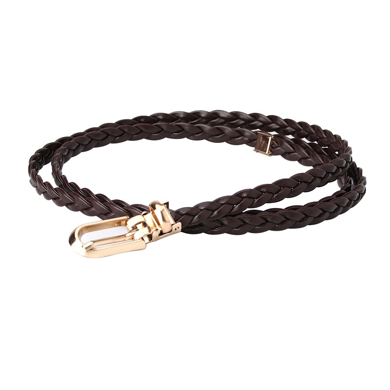 Haimeikang Thắt lưng nữ dây bện màu kẹo đơn giản thời trang