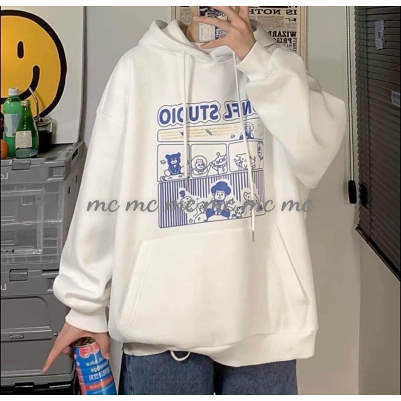 [Ảnh Thật] Áo hoodie Hoạ Tiết Áo hoodie bằng cotton tay dài có mũ trùm họa tiết phong cách Hàn Quốc | BigBuy360 - bigbuy360.vn