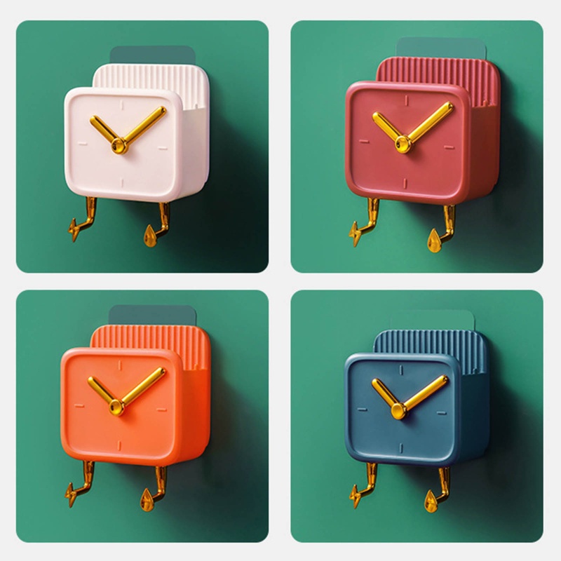 Hộp Đựng Cọ Trang Điểm / Điện Thoại Gắn Tường Kèm Móc Treo Tiện Dụng Cho Nhà Bếp / Phòng Tắm