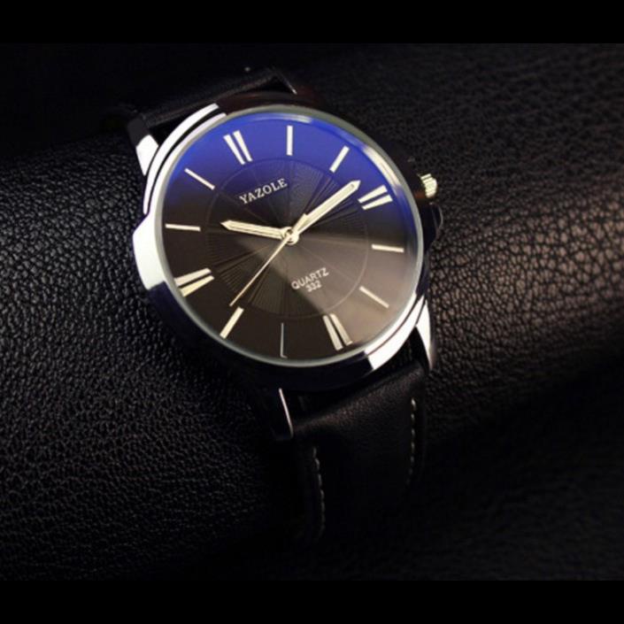 Đồng Hồ Nam Yazole 332 Dây Da Mặt Kim Cổ Điển . | BigBuy360 - bigbuy360.vn