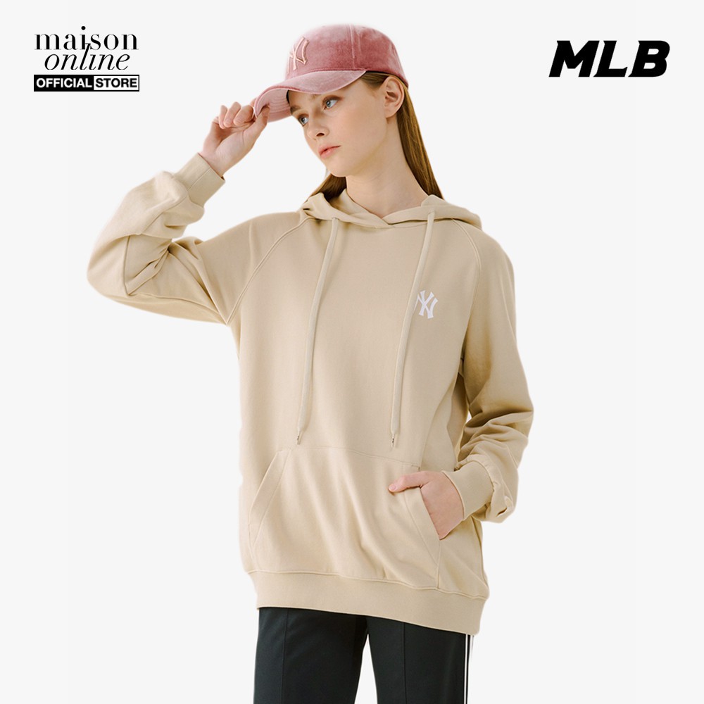 MLB - Áo hoodie tay dài phối mũ thời trang Back Painting 31HDE3011-50B