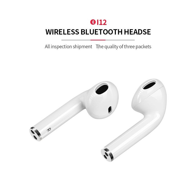 Bộ tai nghe Bluetooth 5.0 không dây I12 Tws dùng cho Android/ Ios #botainghe #bo tai nghe #bộ tai nghe